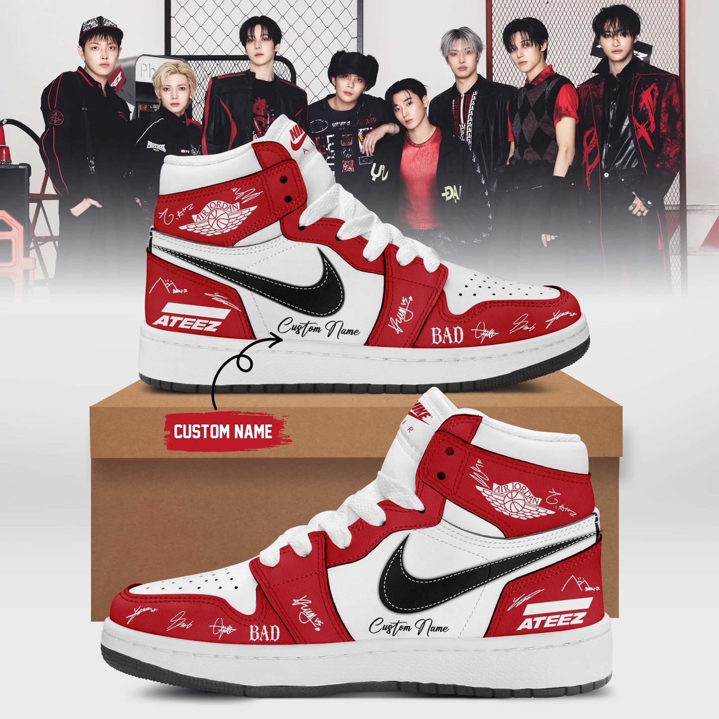 ATEEZ BAD signed Shoes 12