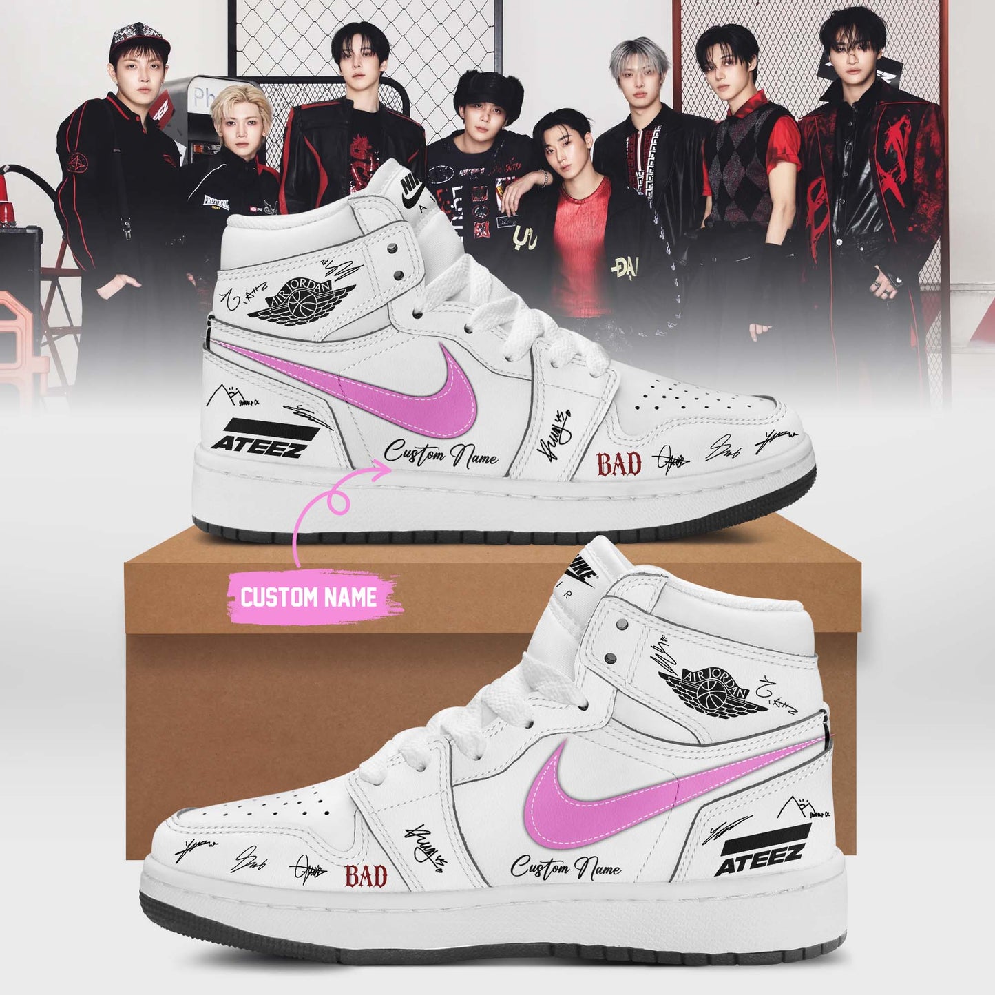 ATEEZ BAD signed Shoes 16