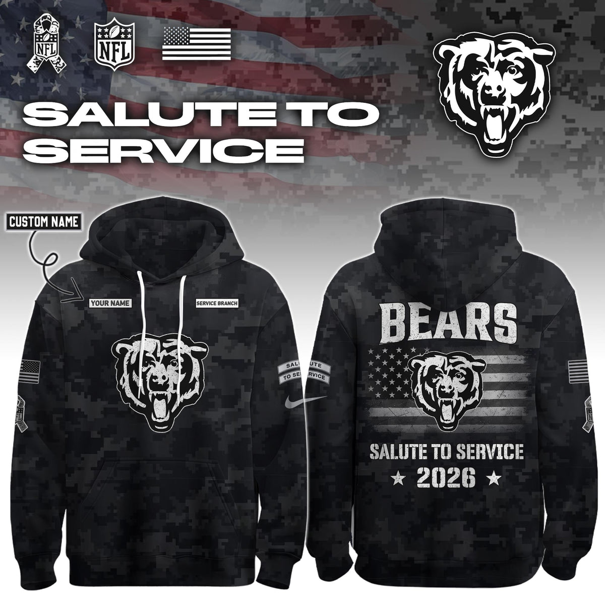 CHI 2026 Salute to Service Hoodie custom personalization and service branch Limited Edition + Selling Out Fast