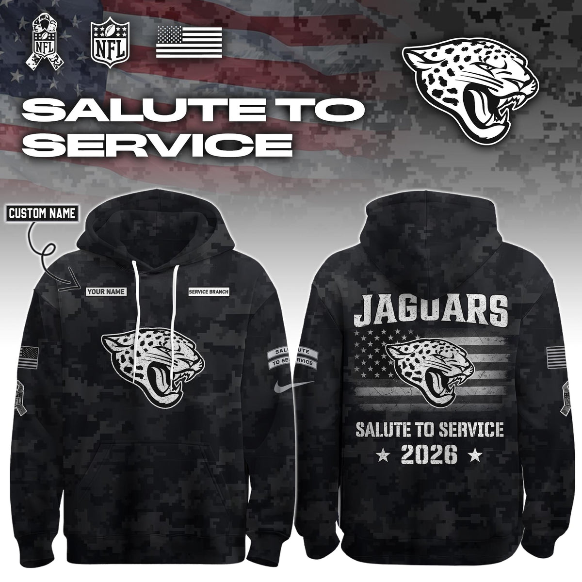 JAX 2026 Salute to Service Hoodie custom personalization and service branch Limited Edition + Selling Out Fast