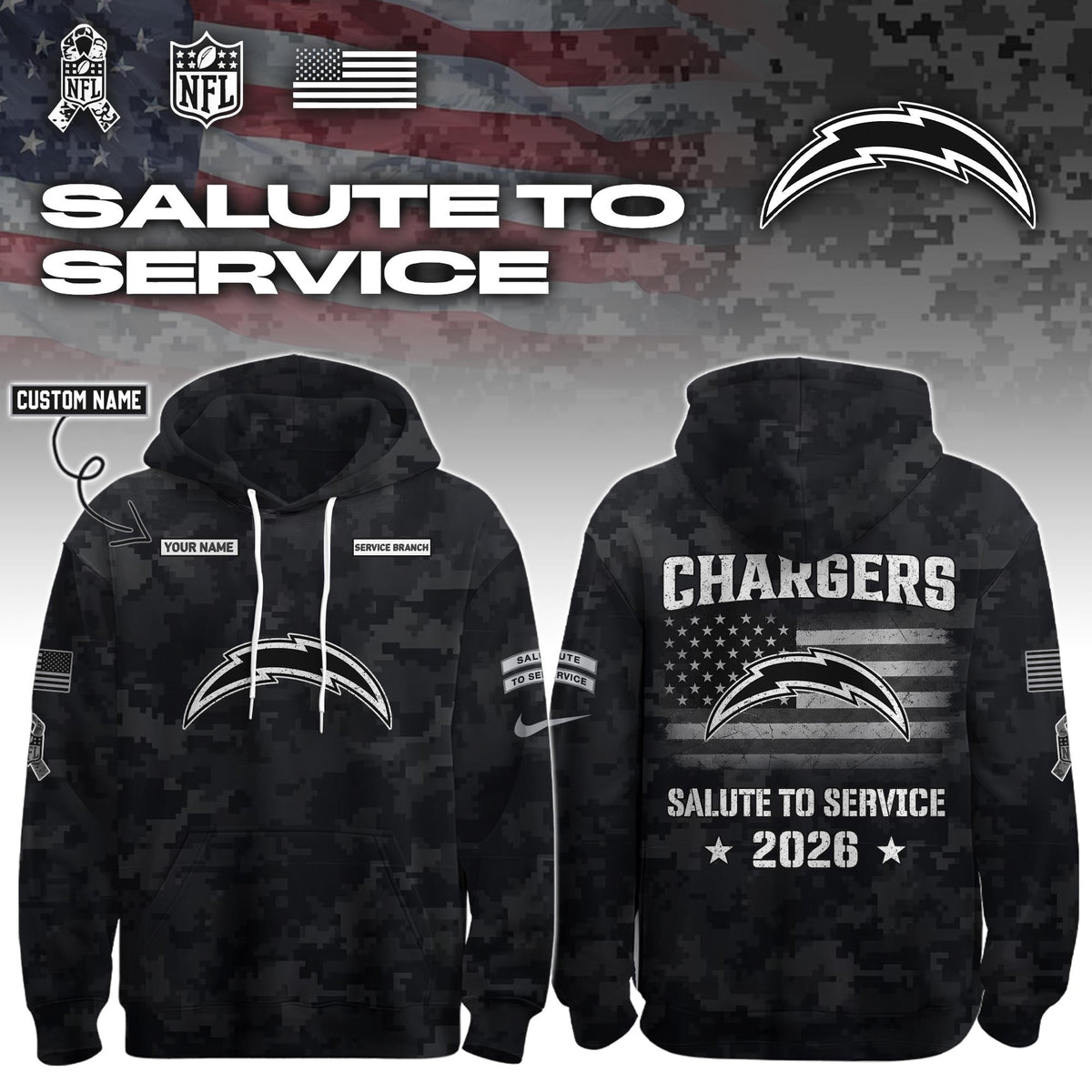 LAC 2026 Salute to Service Hoodie custom personalization and service branch Limited Edition + Selling Out Fast