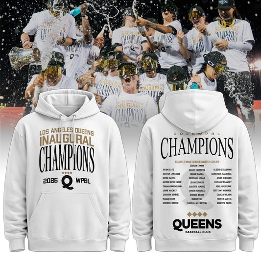 Queens Champions White Hoodie