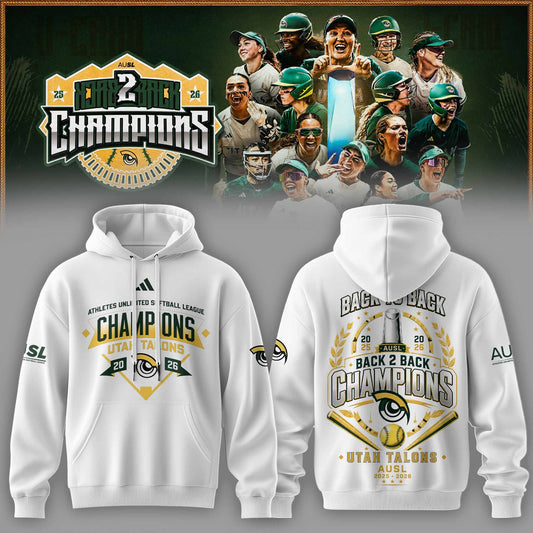 Utah Talons Back-to-Back 2026 Champions Hoodie