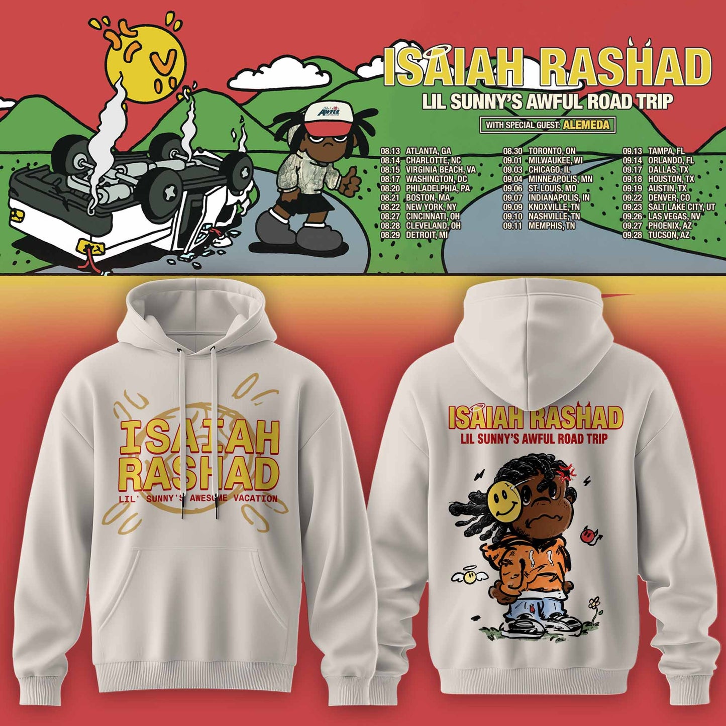 ISAIAH RASHAD – LIL SUNNY’S AWFUL ROAD TRIP HOODIE