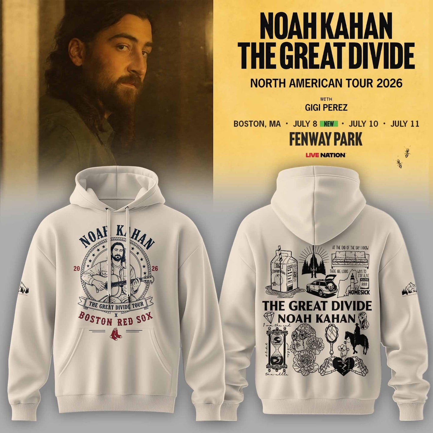 _ Noah Kahan – The Great Divide Tour 2026 Limited Hoodie