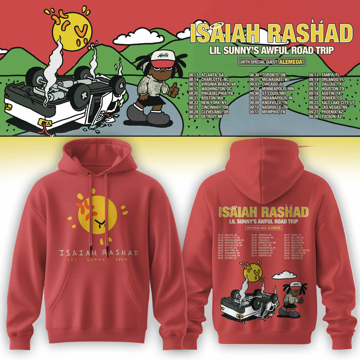ISAIAH RASHAD – LIL SUNNY’S AWFUL ROAD TRIP HOODIE