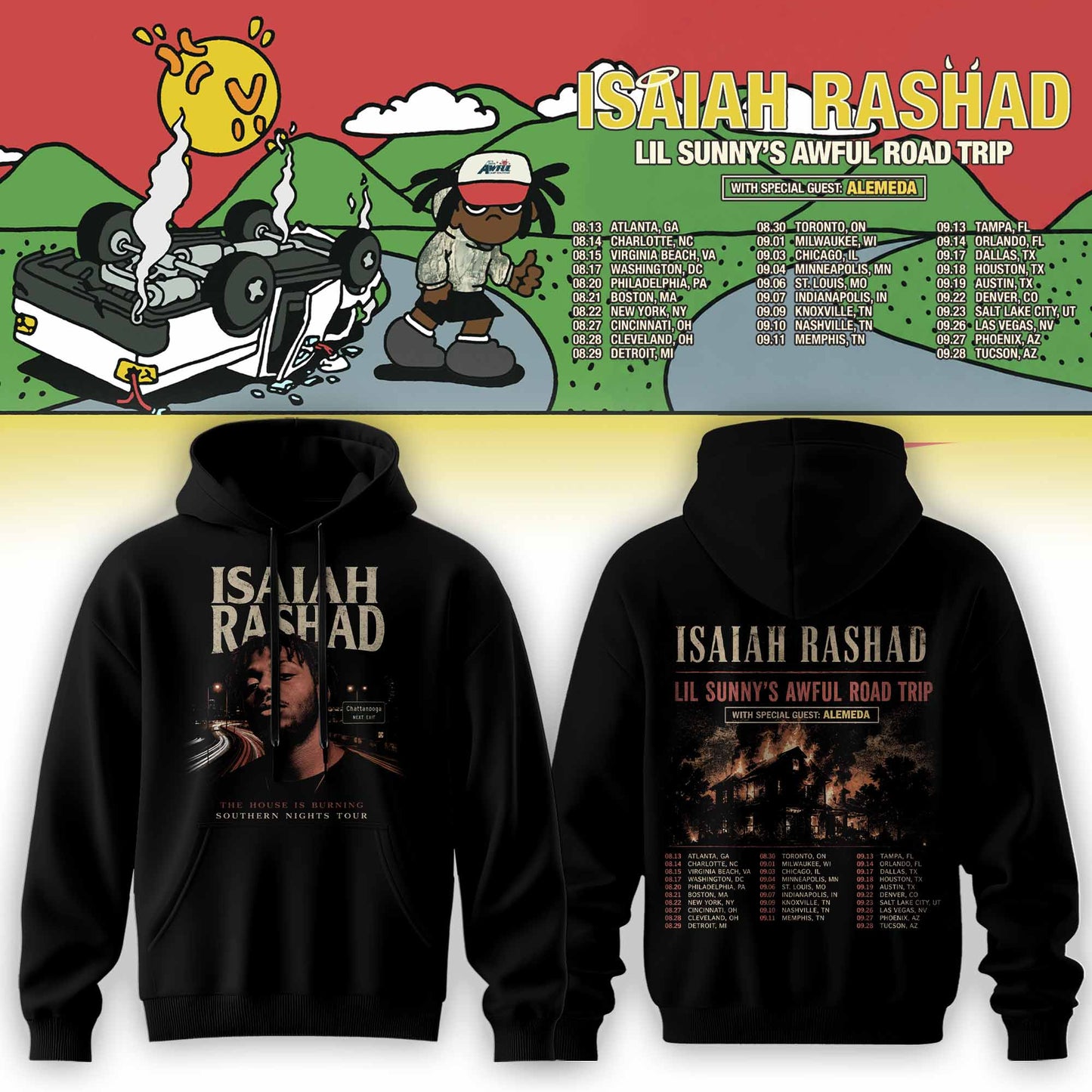 ISAIAH RASHAD – LIL SUNNY’S AWFUL ROAD TRIP HOODIE