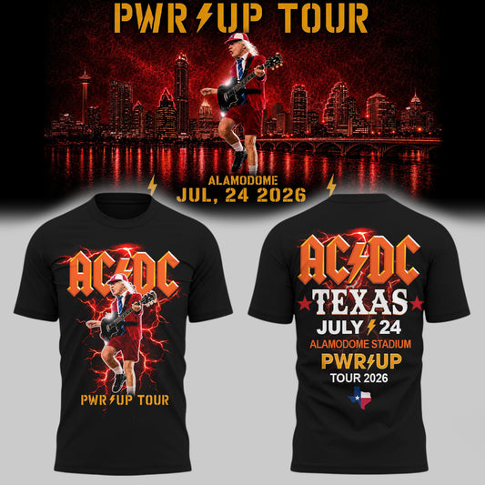 Limited Edition POWER UP Tour 2026 At Alamodome Stadium T-Shirts