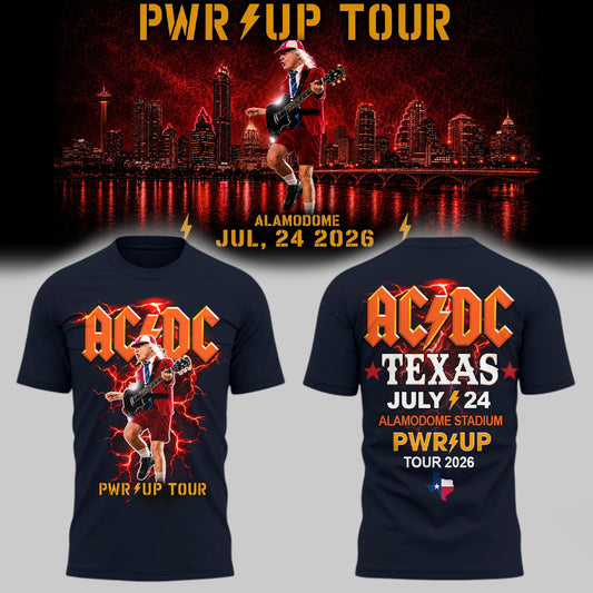 Limited Edition POWER UP Tour 2026 At Alamodome Stadium T-Shirts