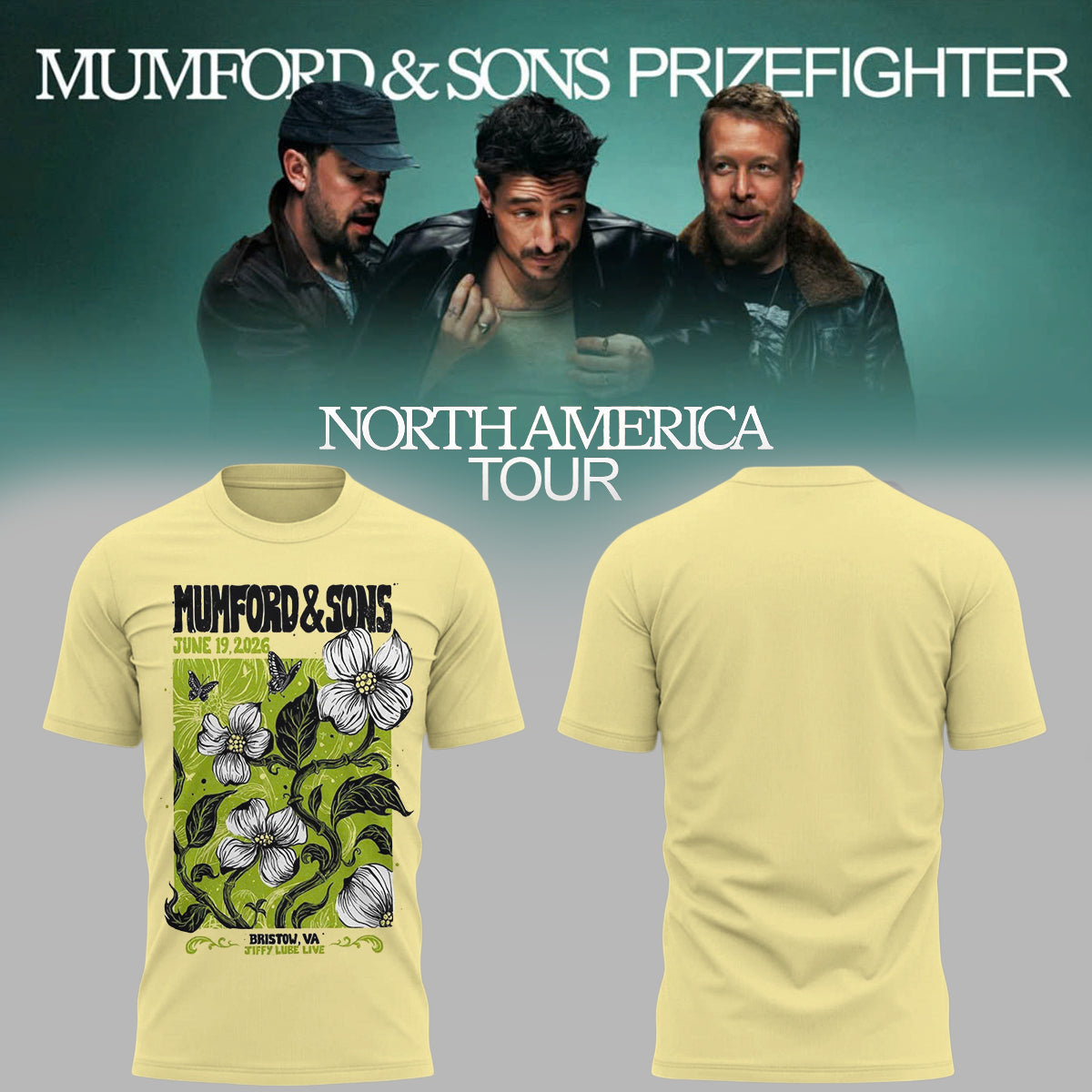 Limited Edition Prizefighter Tour At Jiffy Lube Live In Bristow VA On June 19 2026 T-Shirts