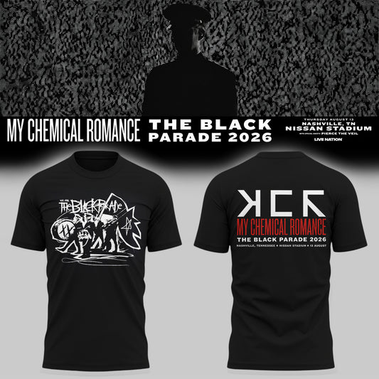 Limited Edition My Chemical Romance “The Black Parade 2026 Tour” At Nissan Stadium, Nashville T-Shirts