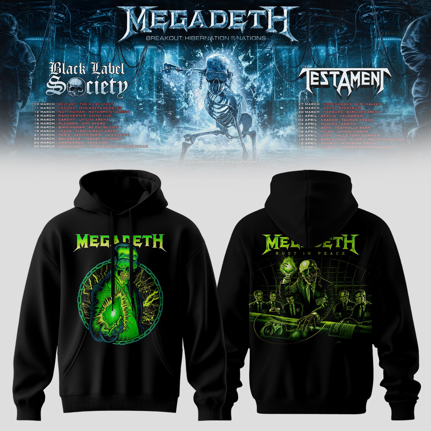 MEGADETH – BREAKOUT: HIBERNATION OF NATIONS TOUR HOODIE