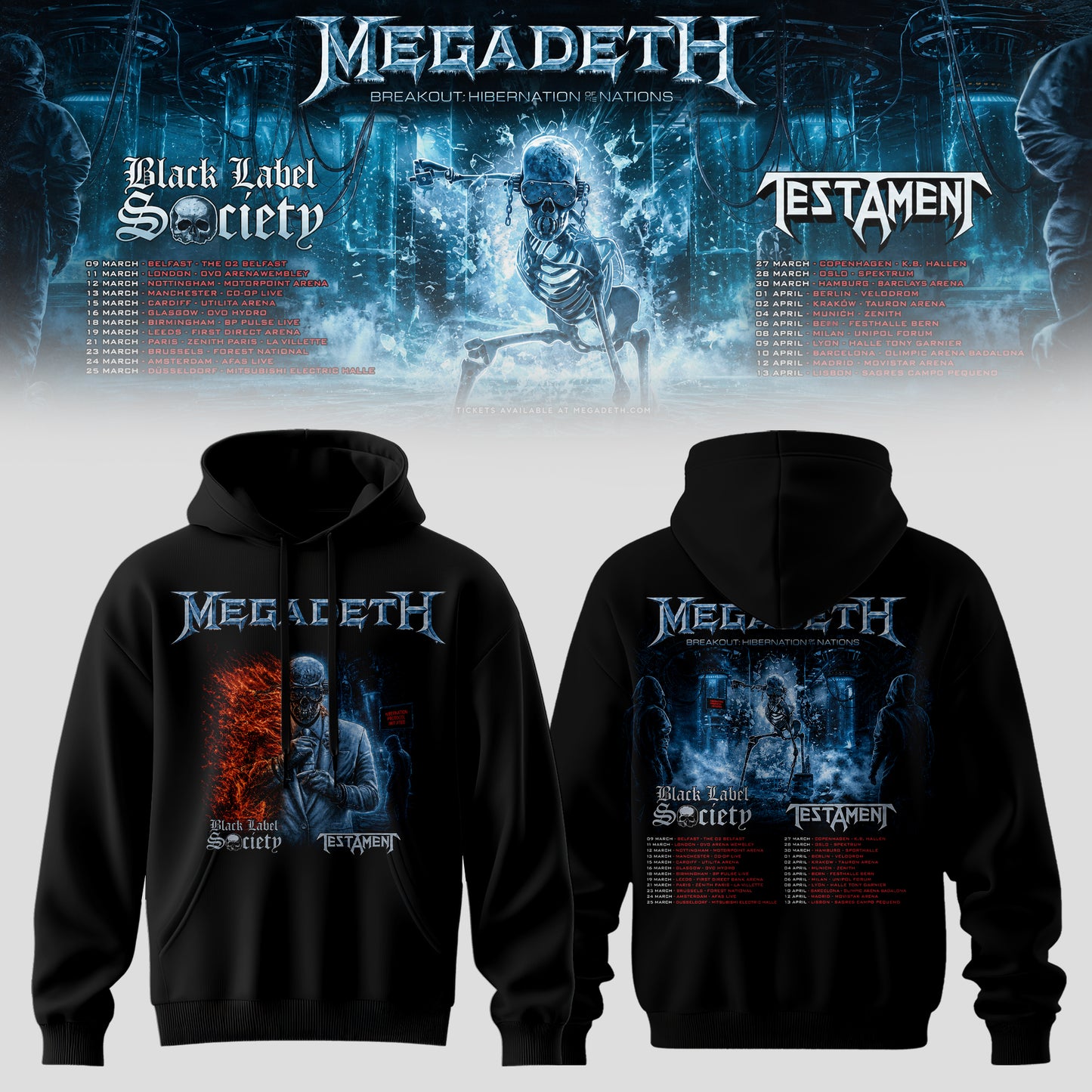 MEGADETH – BREAKOUT: HIBERNATION OF NATIONS TOUR HOODIE
