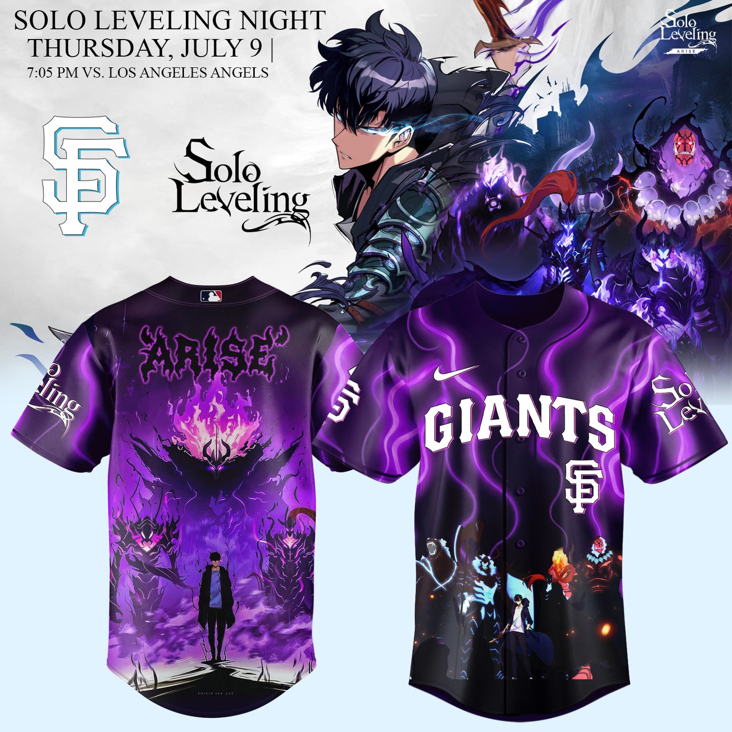 MLB ALL TEAMS x Solo Leveling Limited Jersey 2