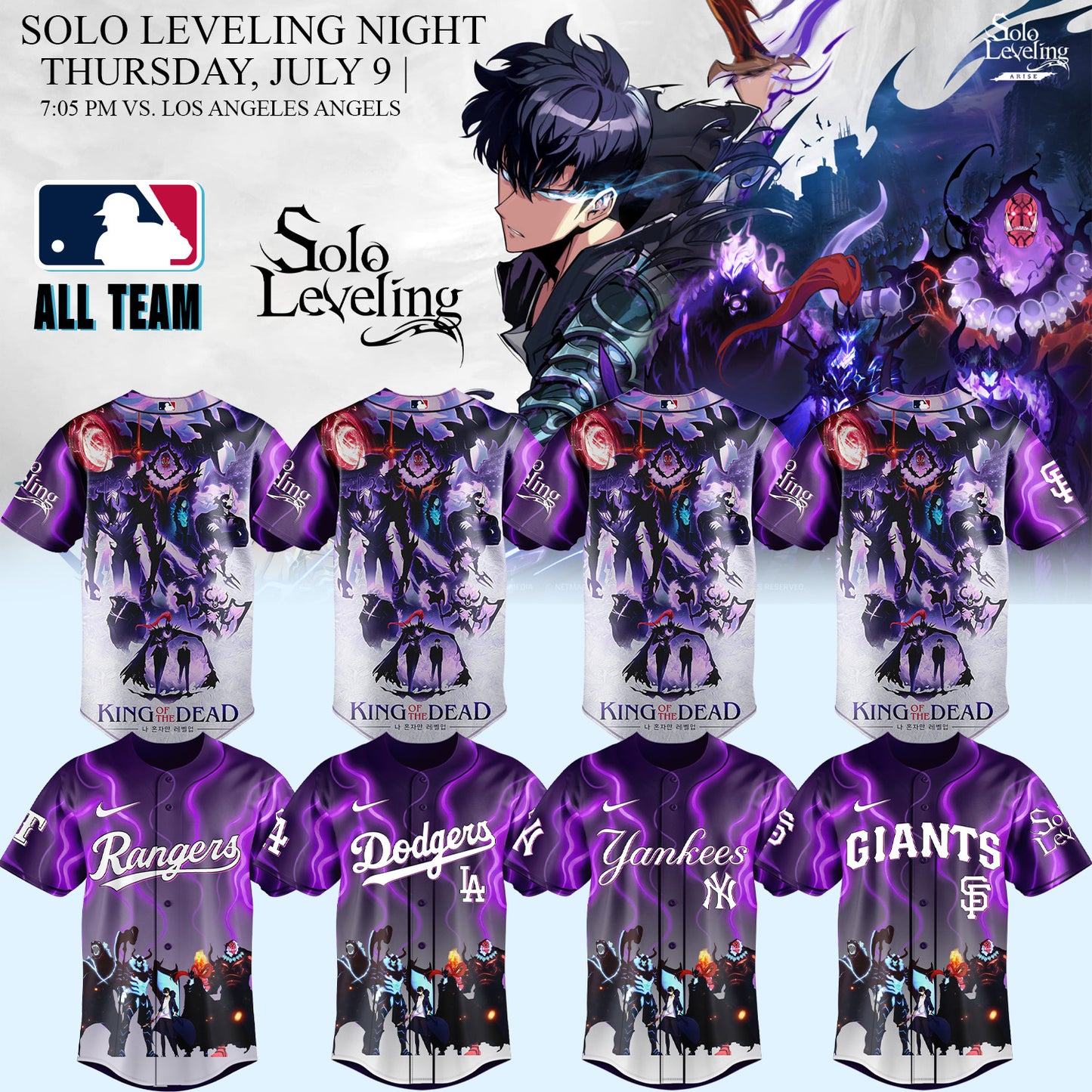 MLB ALL TEAMS x Solo Leveling Limited Jersey 2