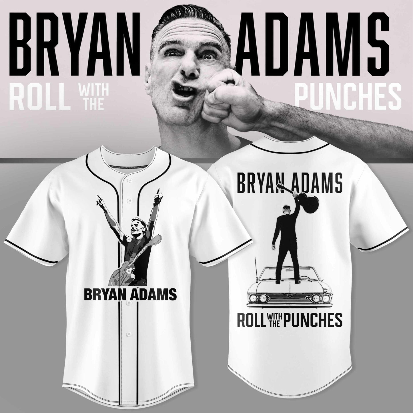 .BRYAN ADAMS – ROLL WITH THE PUNCHES TOUR JERSEY