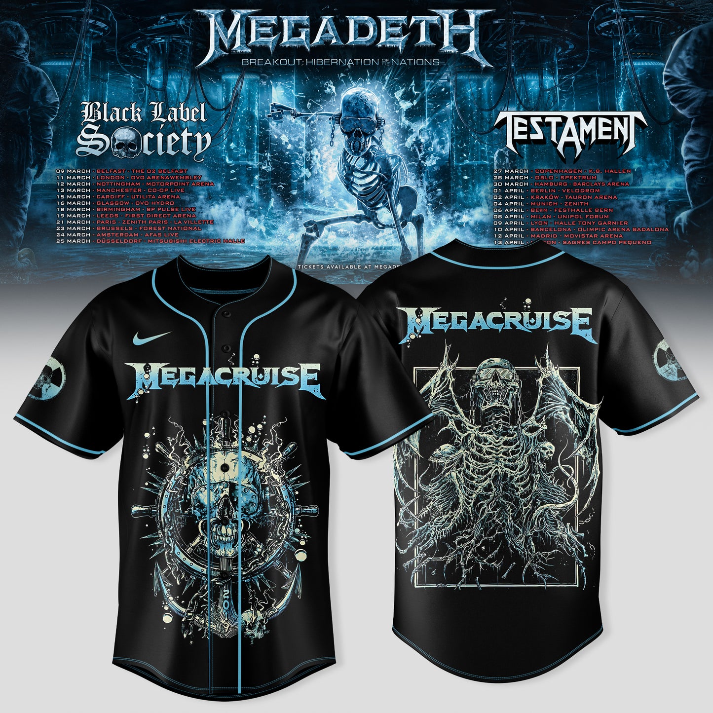 _MEGADETH – BREAKOUT: HIBERNATION OF NATIONS TOUR JERSEY