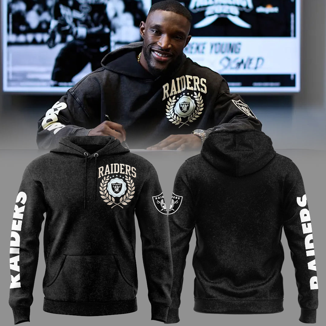 V1. Limited Edition Raiders Football Dareke Young’s Hoodie-
