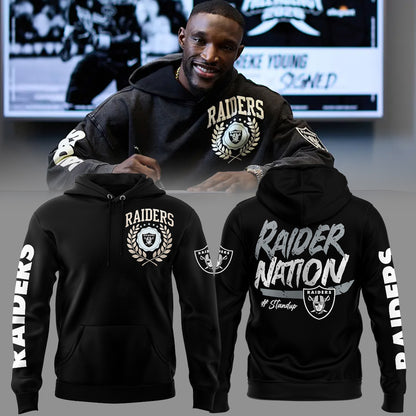 V3. Limited Edition Raiders Football Dareke Young’s Hoodie