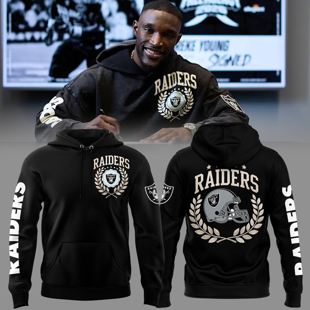 V2. Limited Edition Raiders Football Dareke Young’s Hoodie