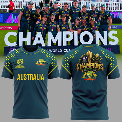 Aussie Women’s 🏏🇦🇺 2026 T20 World Cup Champions 🏆 Shirt-KC07062604