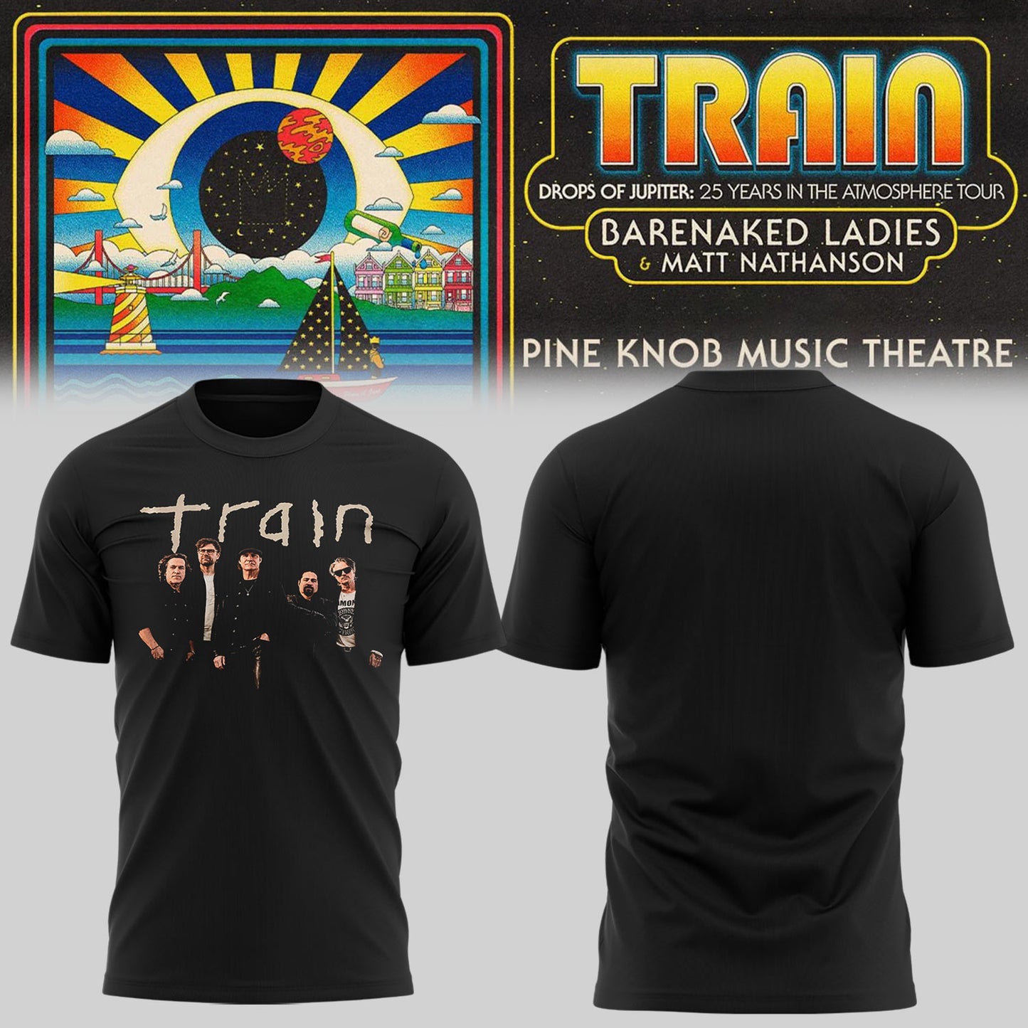Limited Edition Drops of Jupiter: 25 Years in the Atmosphere Tour Shirt