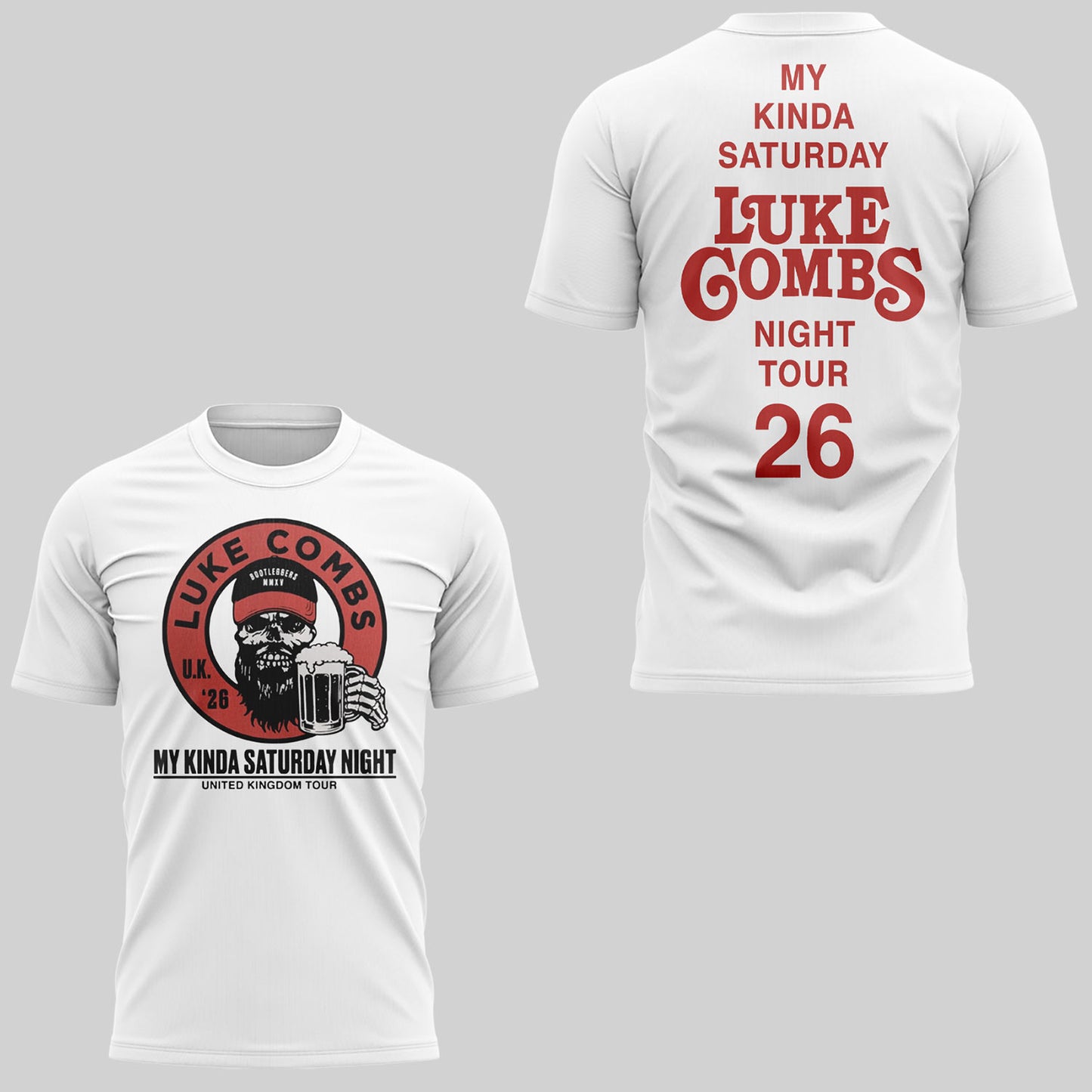Limited Edition Luke Combs My Kinda Saturday Night Tour 2026 Tshirt