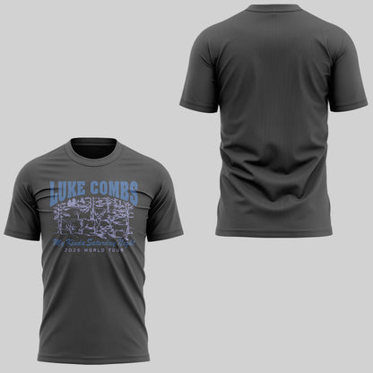 Limited Edition Luke Combs My Kinda Saturday Night Tour 2026 Tshirt