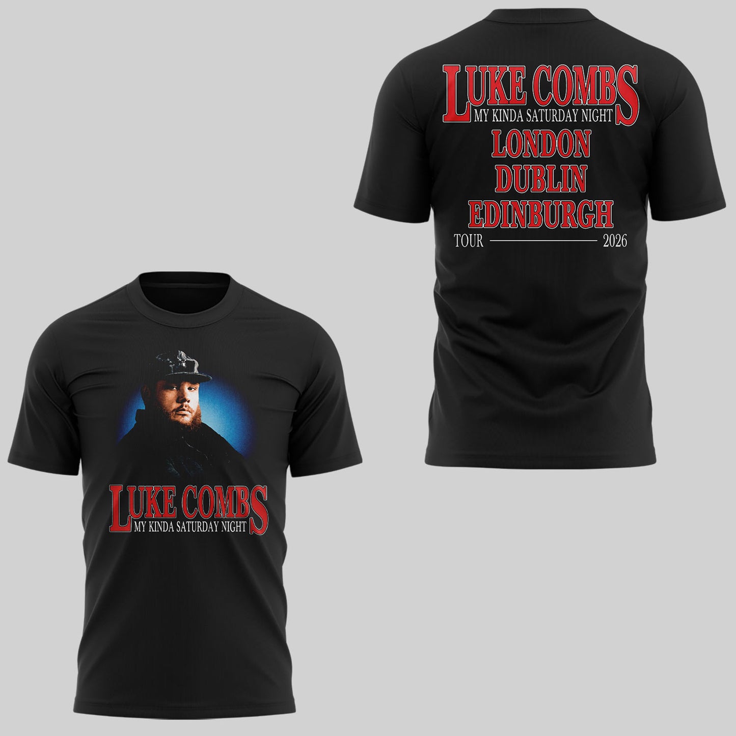 Limited Edition Luke Combs My Kinda Saturday Night Tour 2026 Tshirt