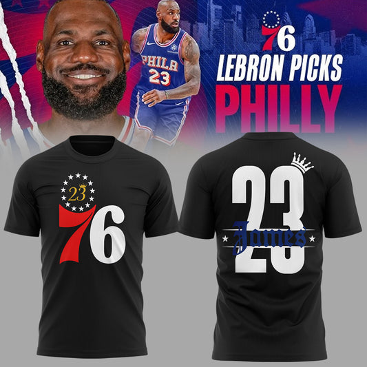 Limited Edition Welcome LBJ To The Sixers Shirt