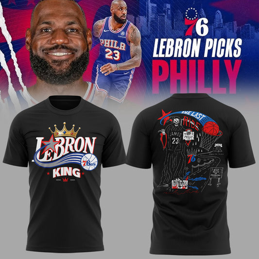 Limited Edition Welcome LBJ To The Sixers Shirt