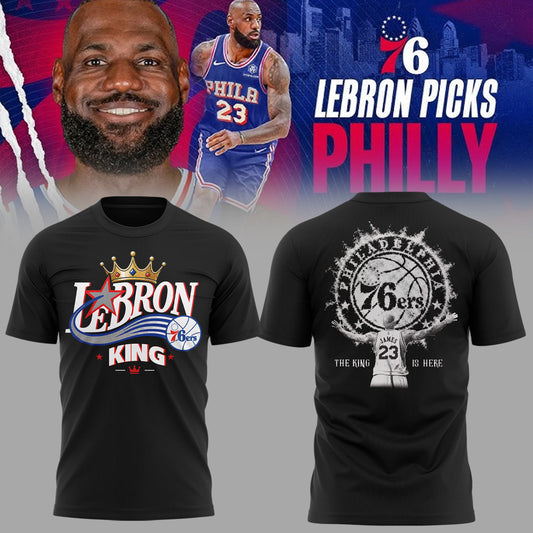 Limited Edition Welcome LBJ To The Sixers Shirt