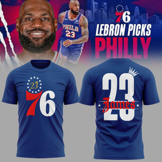 Limited Edition Welcome LBJ To The Sixers Shirt