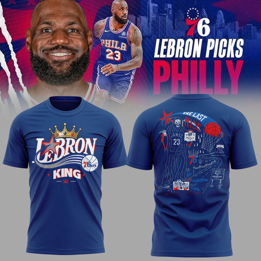 Limited Edition Welcome LBJ To The Sixers Shirt