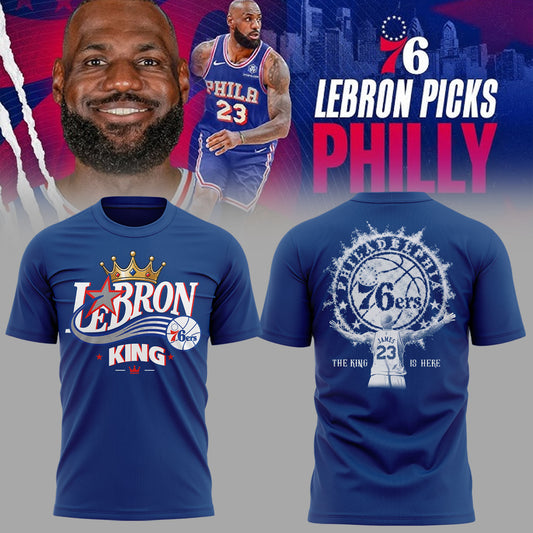 Limited Edition Welcome LBJ To The Sixers Shirt