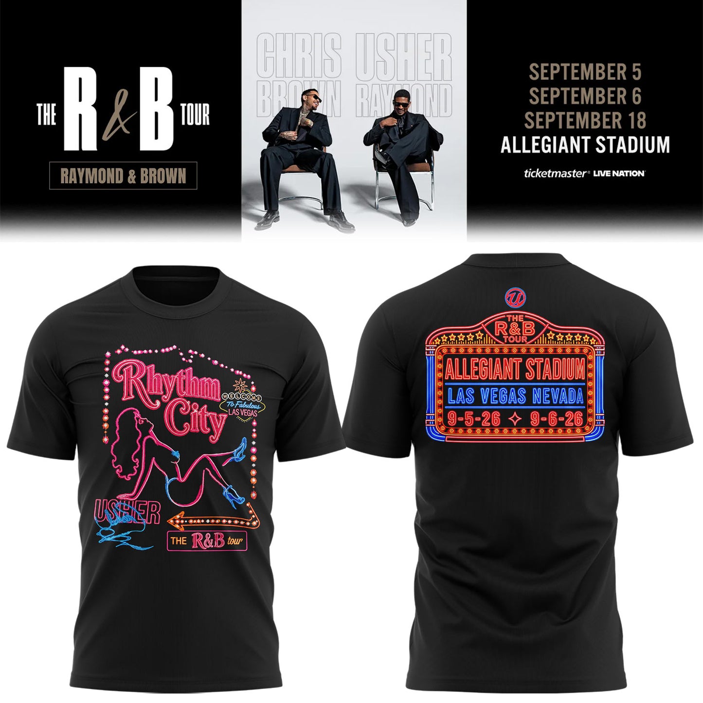 Limited Edition 2026 R&B Tour In Allegiant Stadium Shirt