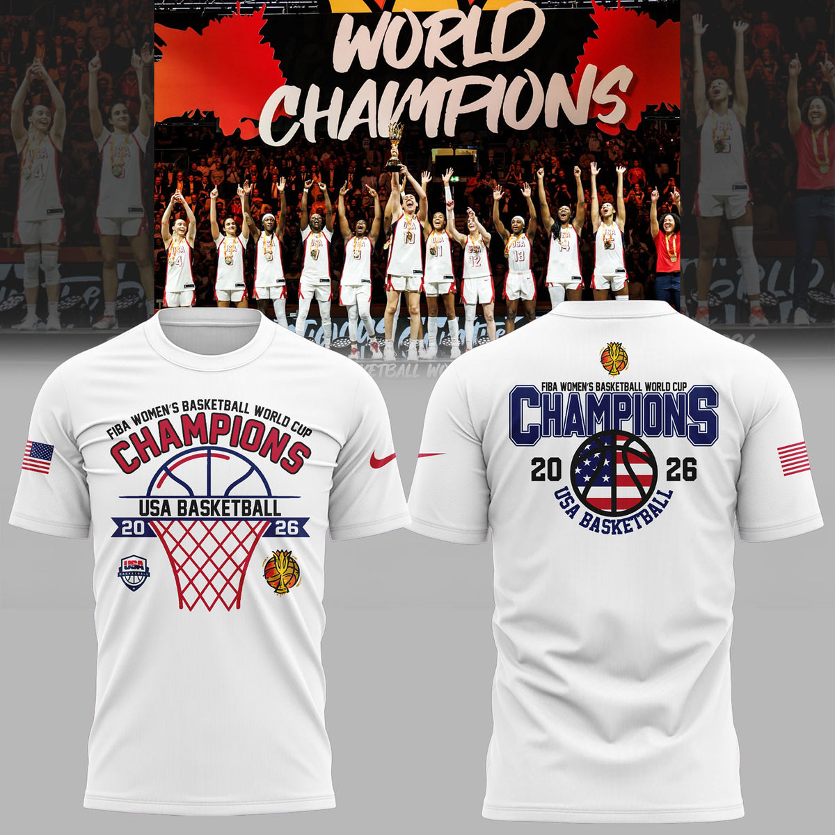 Limited Edition FIBA Women’s Basketball WC 2026 Champions 🏀🏆 Shirt