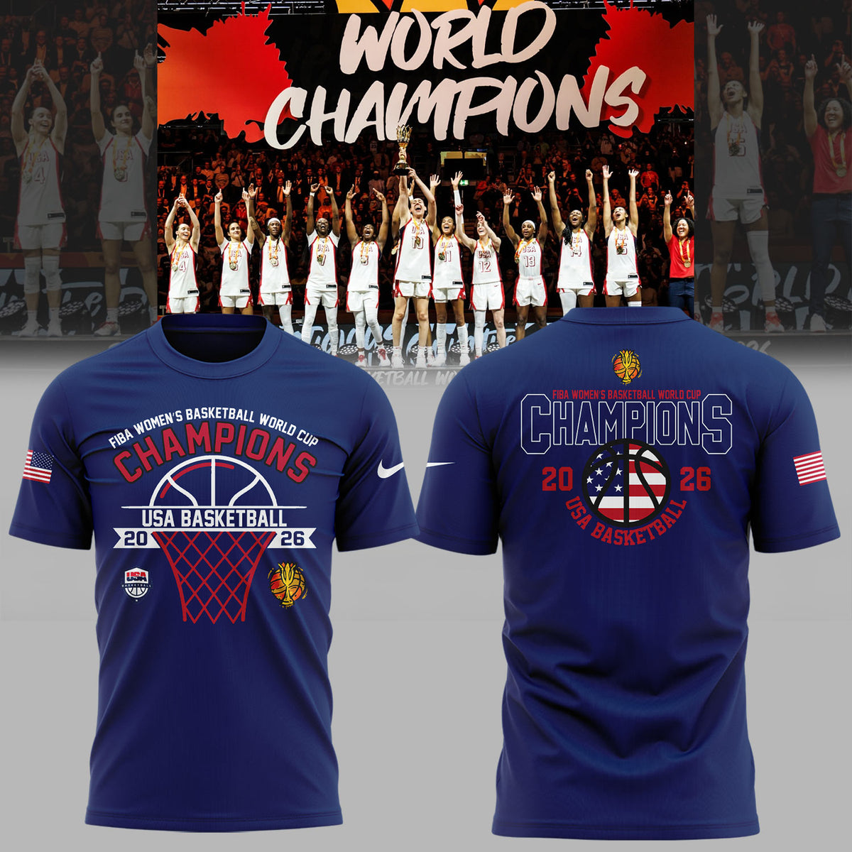 Limited Edition FIBA Women’s Basketball WC 2026 Champions 🏀🏆 Shirt