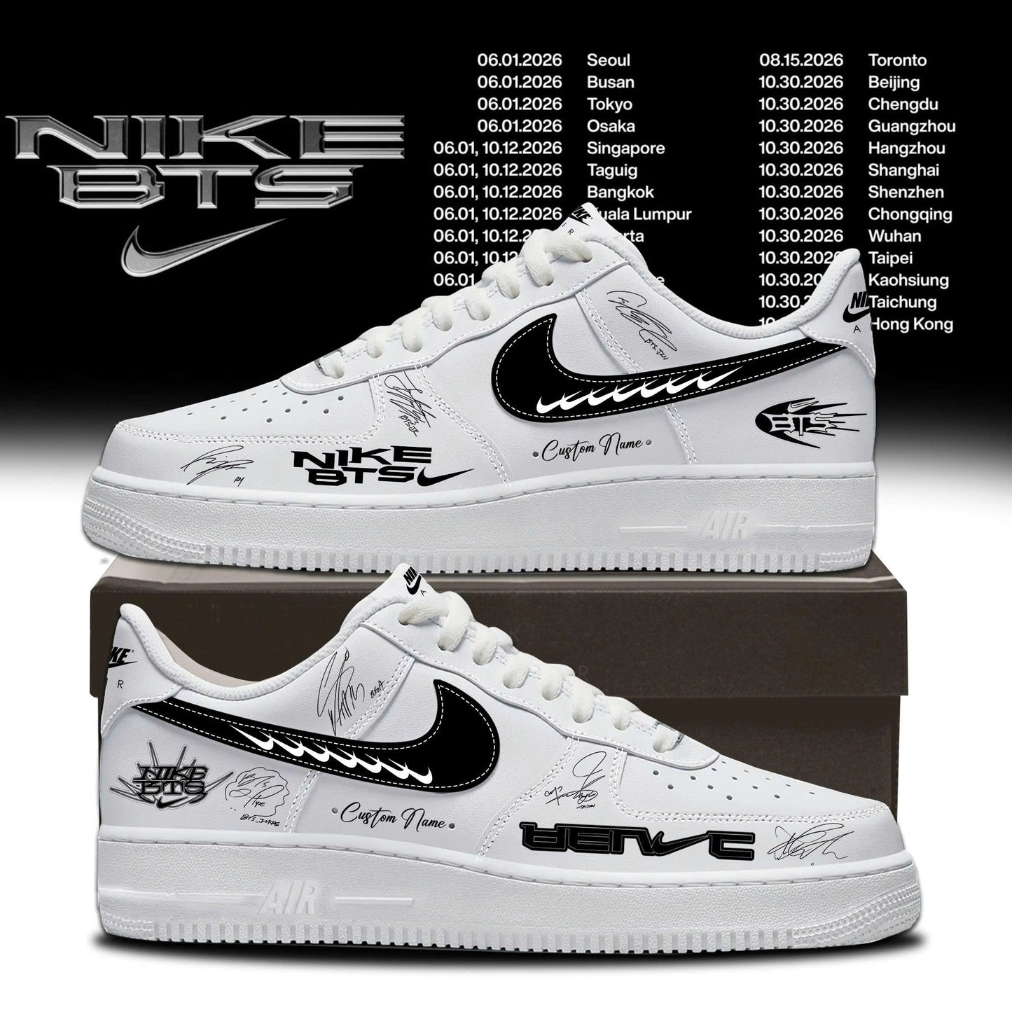 _ BTS Limited Edition AF1 Sneakers