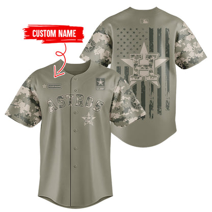 Limited Edition Astros x U.S Army Camo Custom Name Jersey