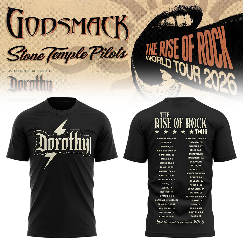 Limited Edition “The Rise Of Rock” Tour 2026 Shirt