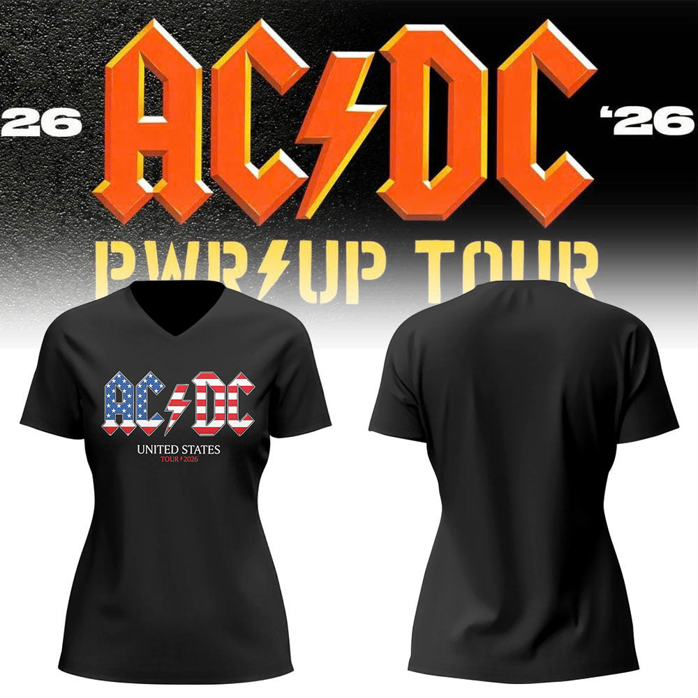 Limited Edition POWER UP Tour 2026 US Vneck Shirt