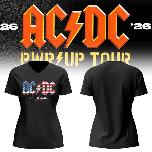 Limited Edition POWER UP Tour 2026 US Vneck Shirt