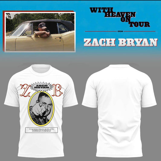 Limited Zach “With Heaven On Tour 2026.” TShirt