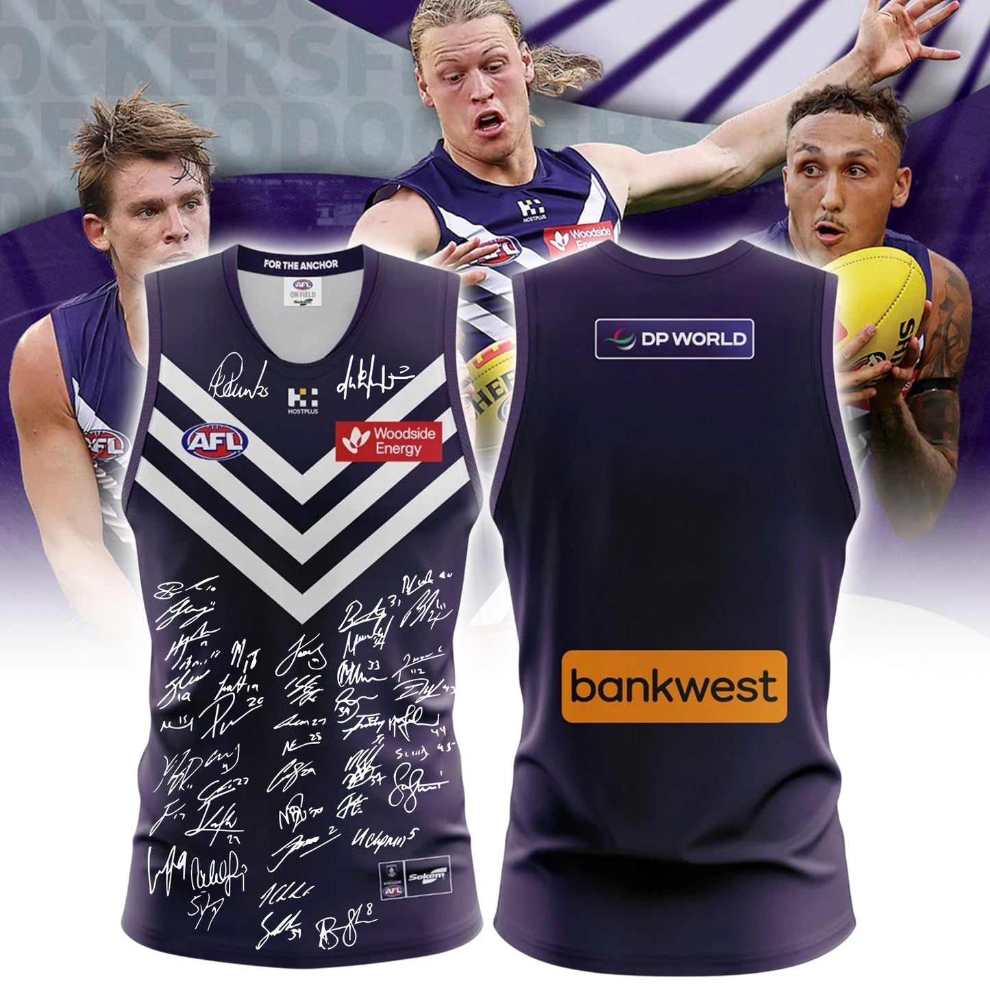 ..Fremantle Football Club 2026 Squad Signed Home Guernsey