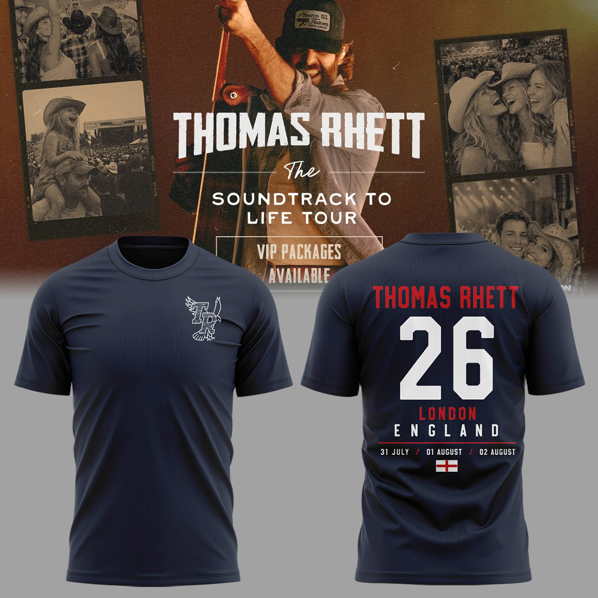 Limited Edition Thomas Rhett The Soundtrack to Life Tour Tshirt