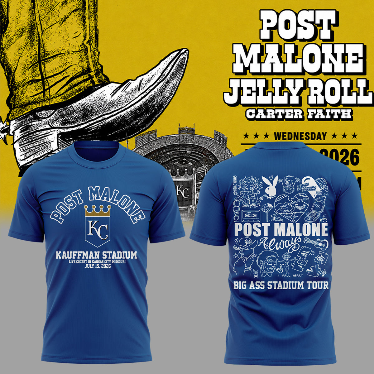 Limited Edition Big Ass Stadium Tour At Kauffman Stadium Shirt