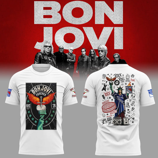 Limited Edition Bon Jovi Forever Tour 2026 tshirt