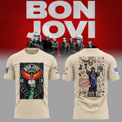 Limited Edition Bon Jovi Forever Tour 2026 tshirt