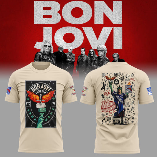 Limited Edition Bon Jovi Forever Tour 2026 tshirt